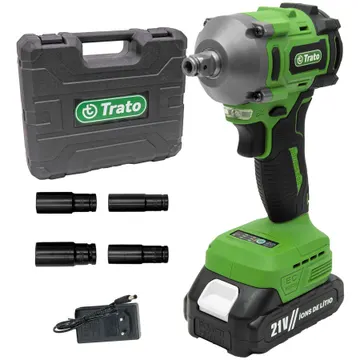 Chave De Impacto A Bateria 21v Tch21 Trato - Verde