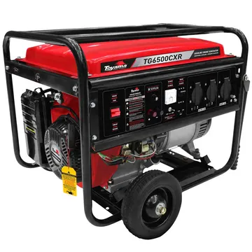 Gerador de Energia a Gasolina 4T 389CC 6kVA Bivolt Monofásico Partida Manual e AVR TG6500CXR TOYAMA-201-026