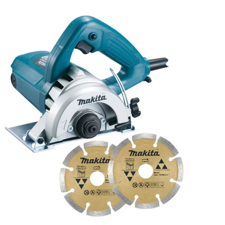 Serra Mármore à Seco 4.3/8 Pol. 1.300W 110V com 2 Discos MAKITA-4100NH3ZX2, imagem 1 de 8
