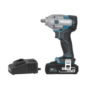 Chave de Impacto Wesco WS2407.1 a Bateria 18V Brushless 1/2" com Carregador e Bateria