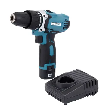 Furadeira e Parafusadeira de Impacto Wesco WS2547 a Bateria 12V 3/8" com Carregador e Bateria