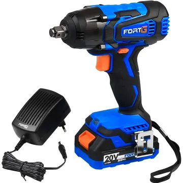 Chave de Impacto 1/2 Pol. 350Nm 20V Intercambiável Velocidade Variável/Reversível com Carregador FORTGPRO-FG3027XS2